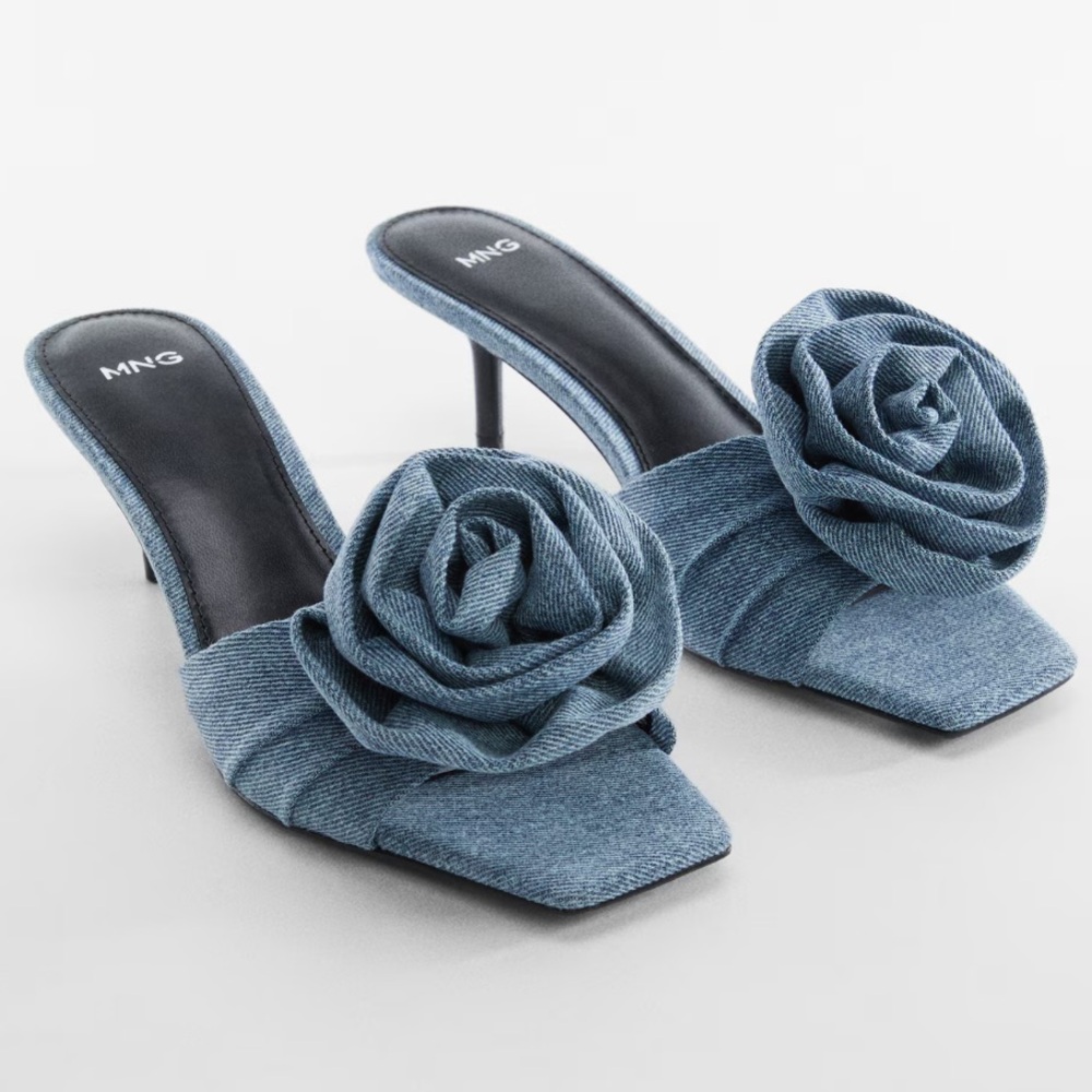Mango Rosette Heels